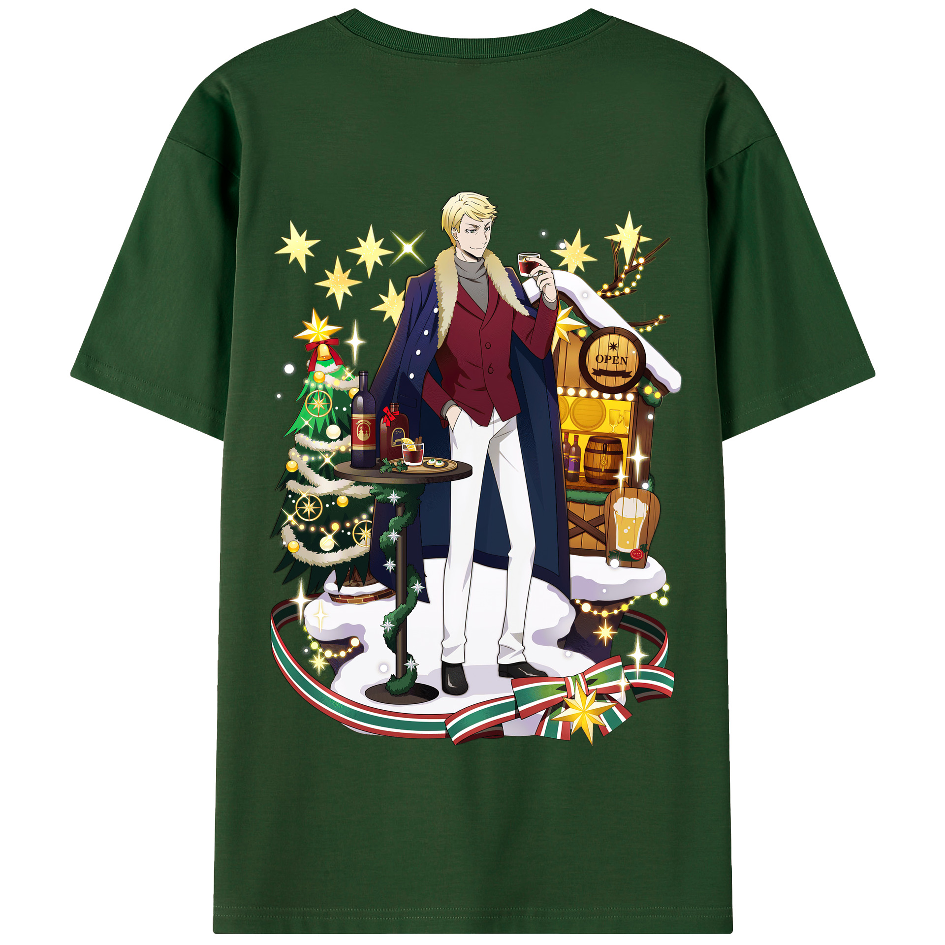（画像用） 文豪ストレイドッグス Bungo Stray Dogs 綿100％半袖Tシャツ（背面プリント）